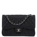 Caviar Quilted Jumbo Double Flap Black wholesalehk.shop