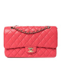Caviar Quilted Medium Double Flap Red wholesalehk.shop