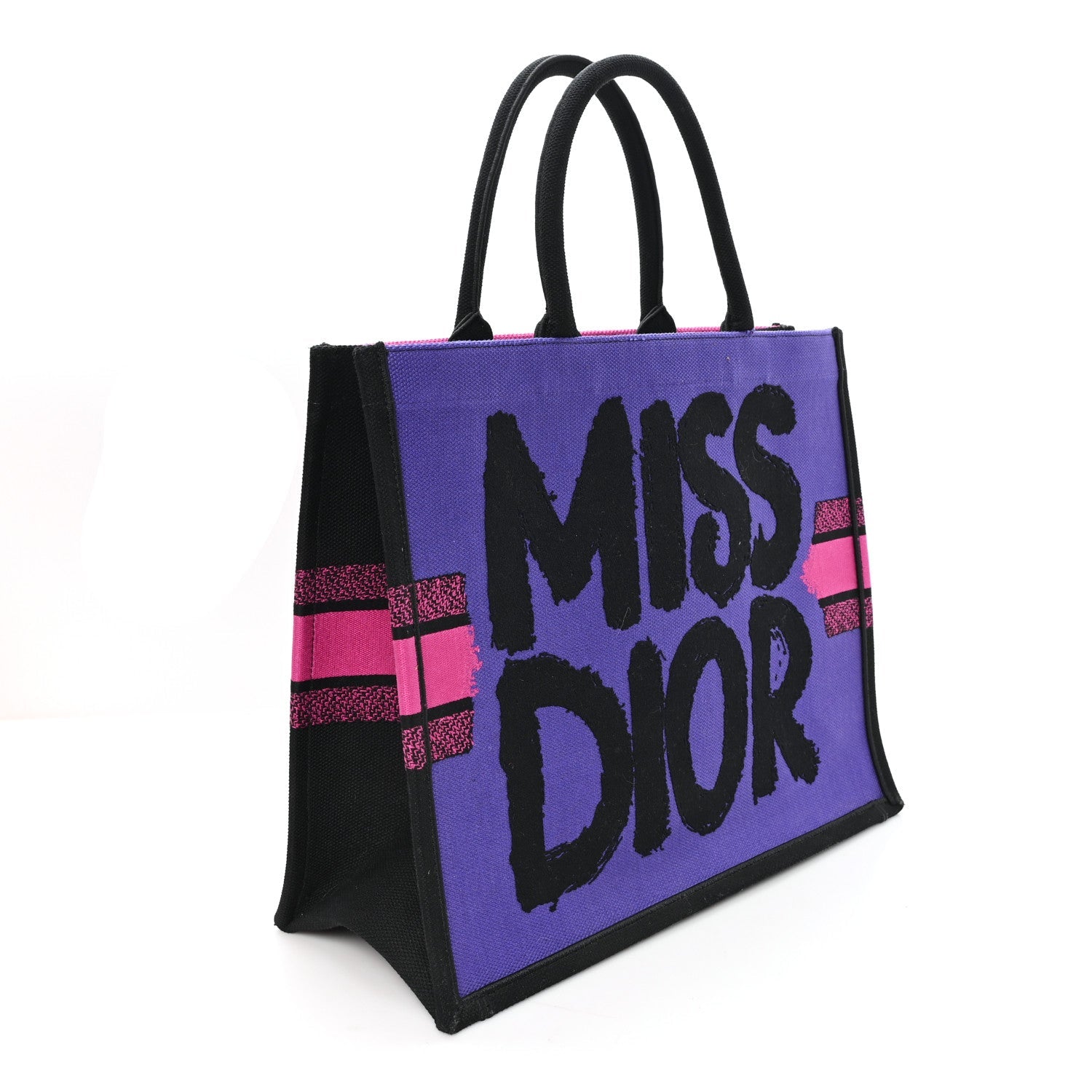 Canvas Embroidered Large Miss Dior Graffiti Book Tote Fuchsia Purple £¨ Direct shipment via from wholesalehk.shop