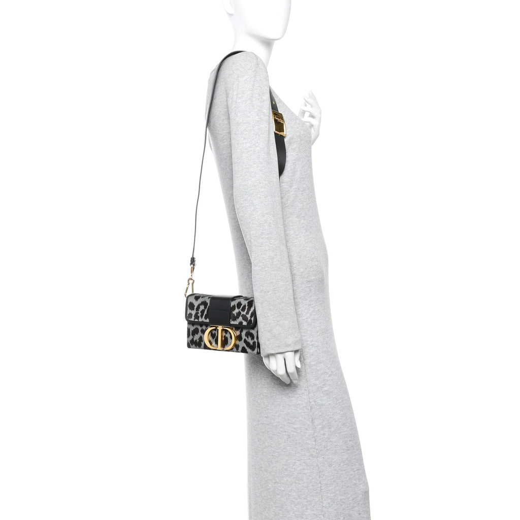 Pony Hair 30 Montaigne Box Bag Blue wholesalehk.shop