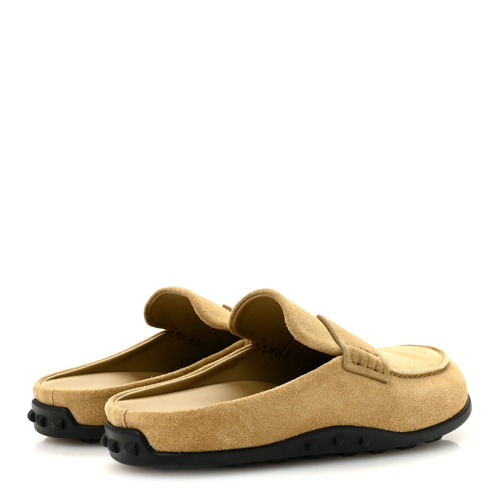 Suede Calfskin Womens Go Mules 39 Beige Sable wholesalehk.shop