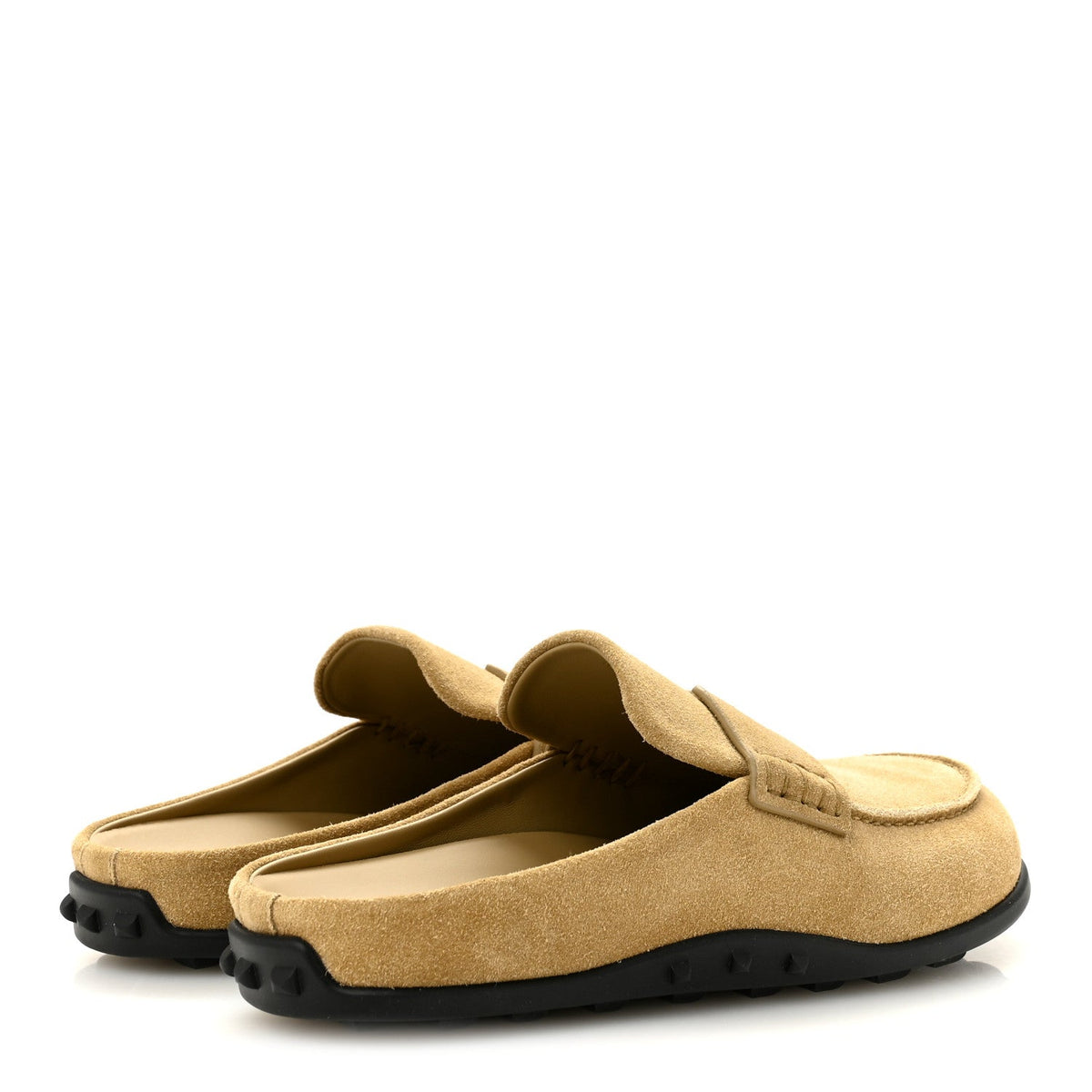 Suede Calfskin Womens Go Mules 39 Beige Sable wholesalehk.shop
