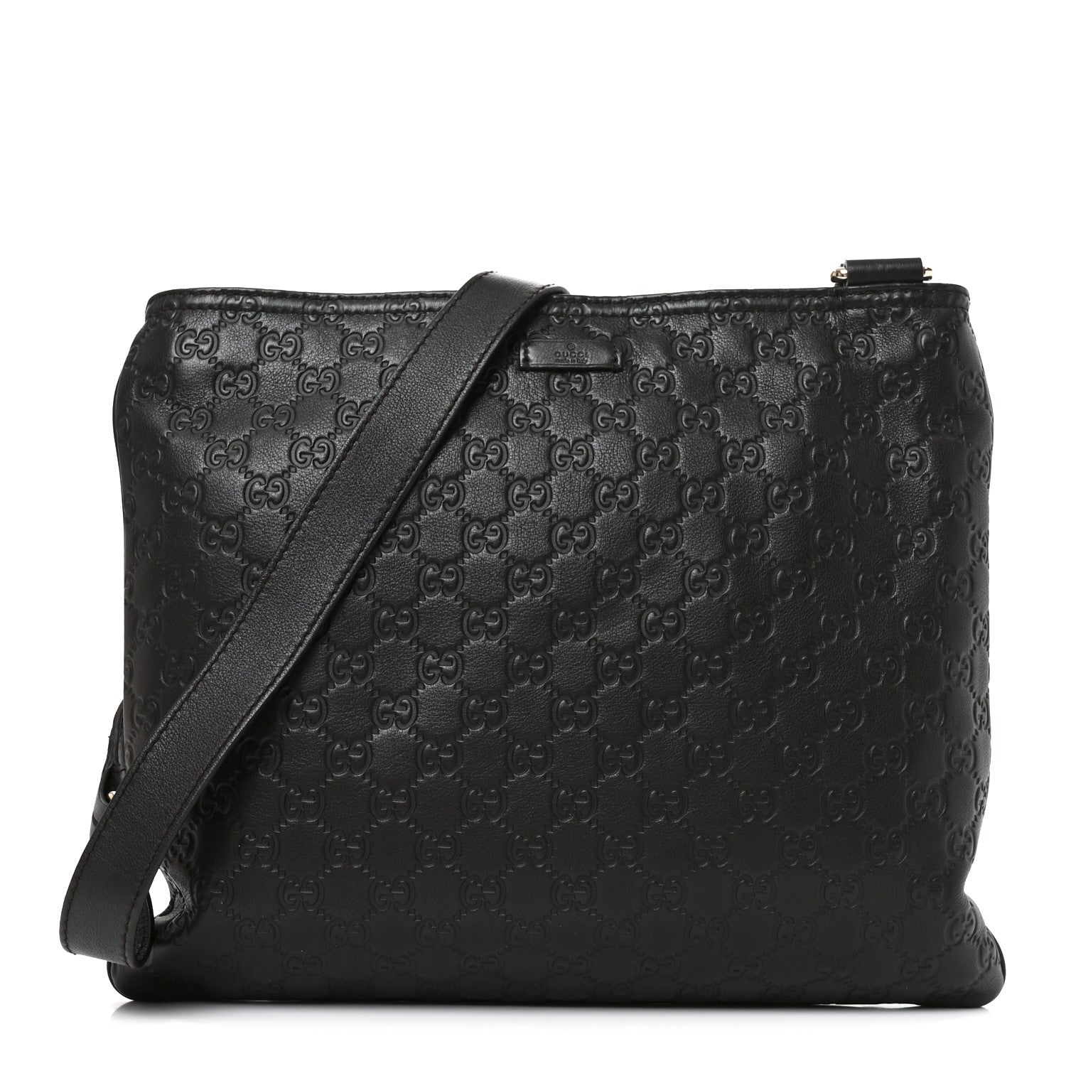Guccissima Medium Flat Messenger Bag Black £¨ Direct shipment via from wholesalehk.shop
