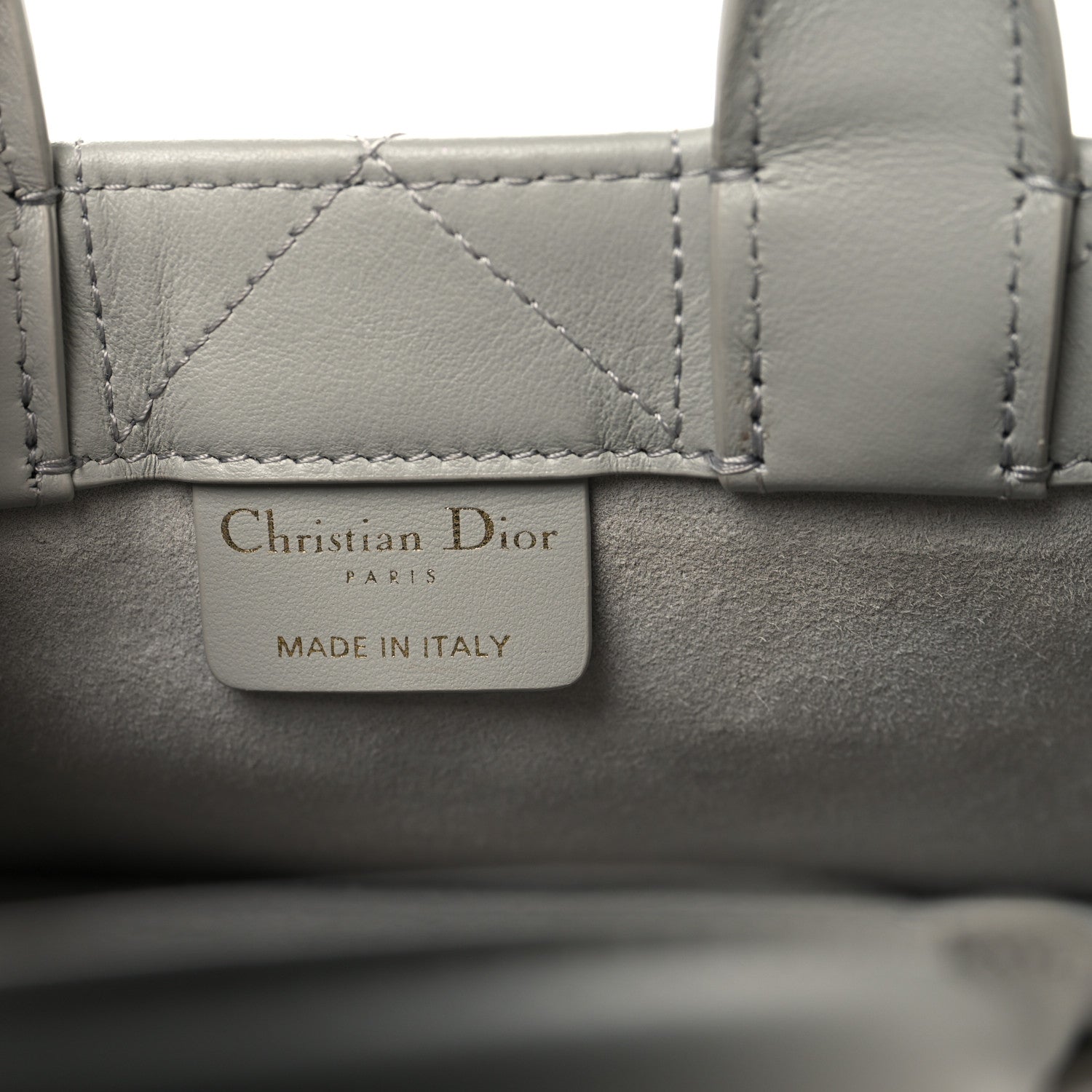 Calfskin Macrocannage Mini Book Tote Grey £¨ Direct shipment via from wholesalehk.shop
