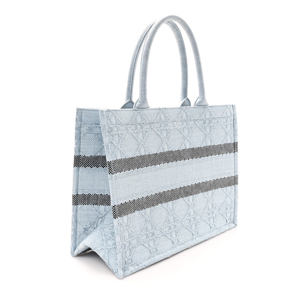Raffia Cannage Medium Book Tote Blue £¨ Direct shipment via from wholesalehk.shop