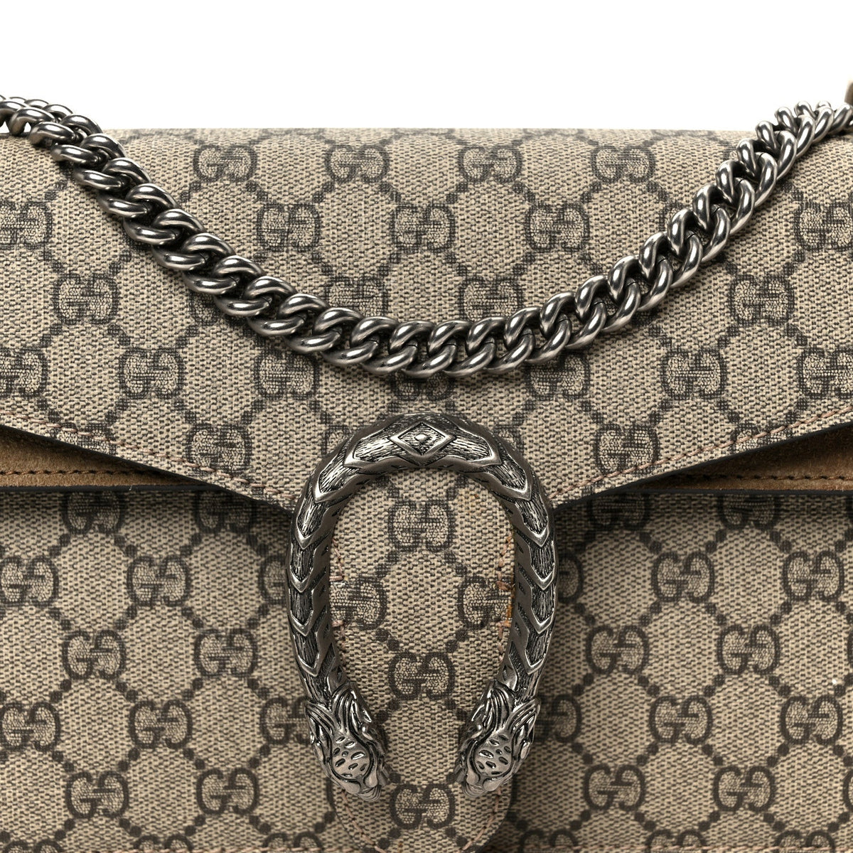 GG Supreme Monogram Small Dionysus Shoulder Bag Taupe wholesalehk.shop