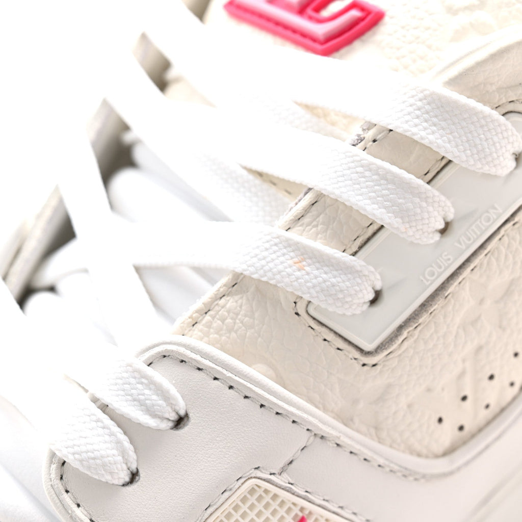 LV X TM Embossed Monogram Cherry Blossom LV Trainer Sneakers 41 White £¨ Direct shipment via from wholesalehk.shop