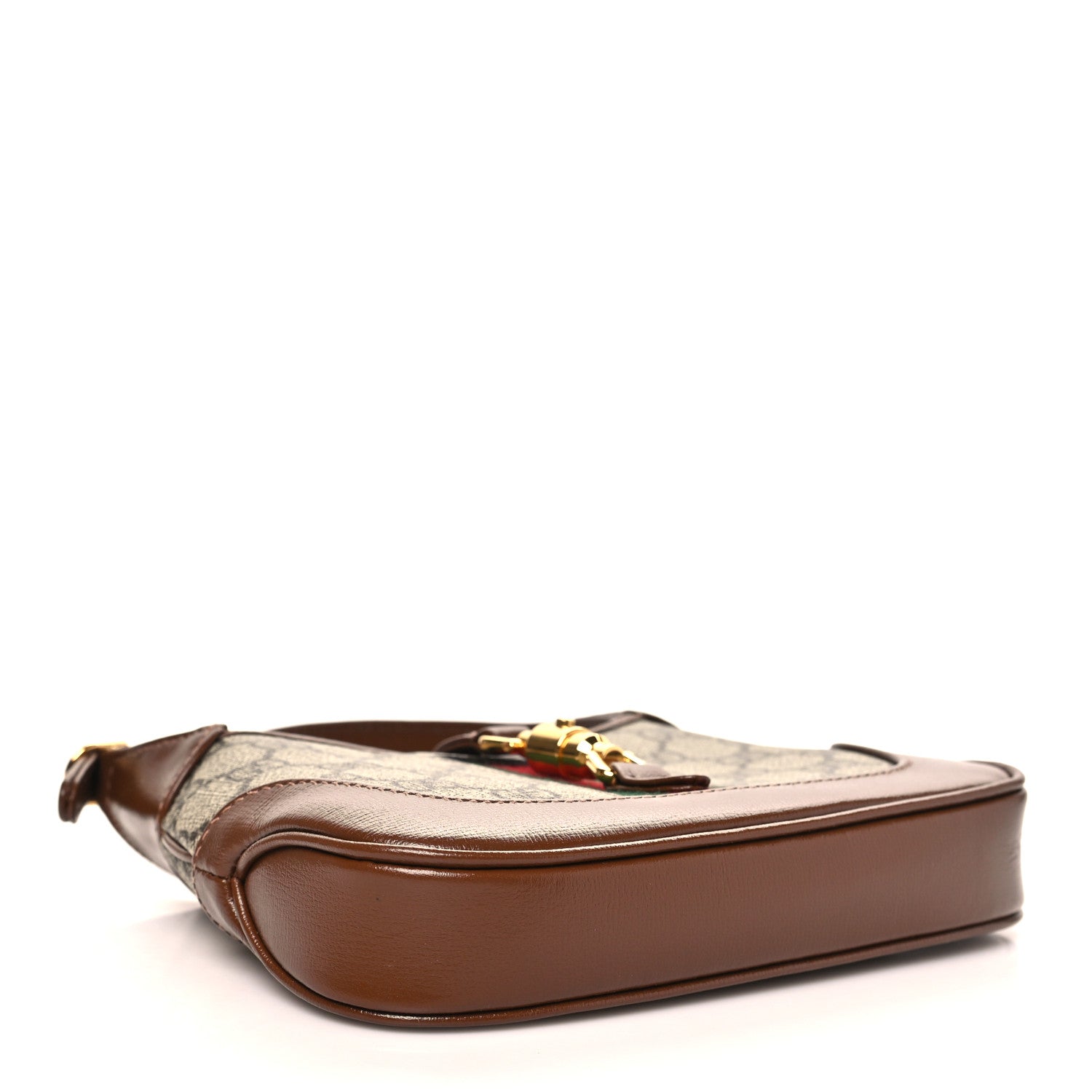 GG Supreme Monogram Azalea Calfskin Web Mini Jackie 1961 Hobo Beige Ebony Brown Sugar £¨ Direct shipment via from wholesalehk.shop
