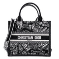 Canvas Calfskin Embroidered Small Plan De Paris Book Tote With Strap Black White £¨ Direct shipment via from wholesalehk.shop