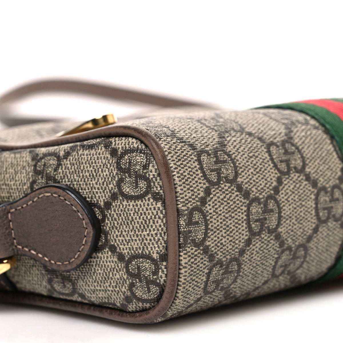 GG Supreme Monogram Web Mini Ophidia Shoulder Bag Brown wholesalehk.shop