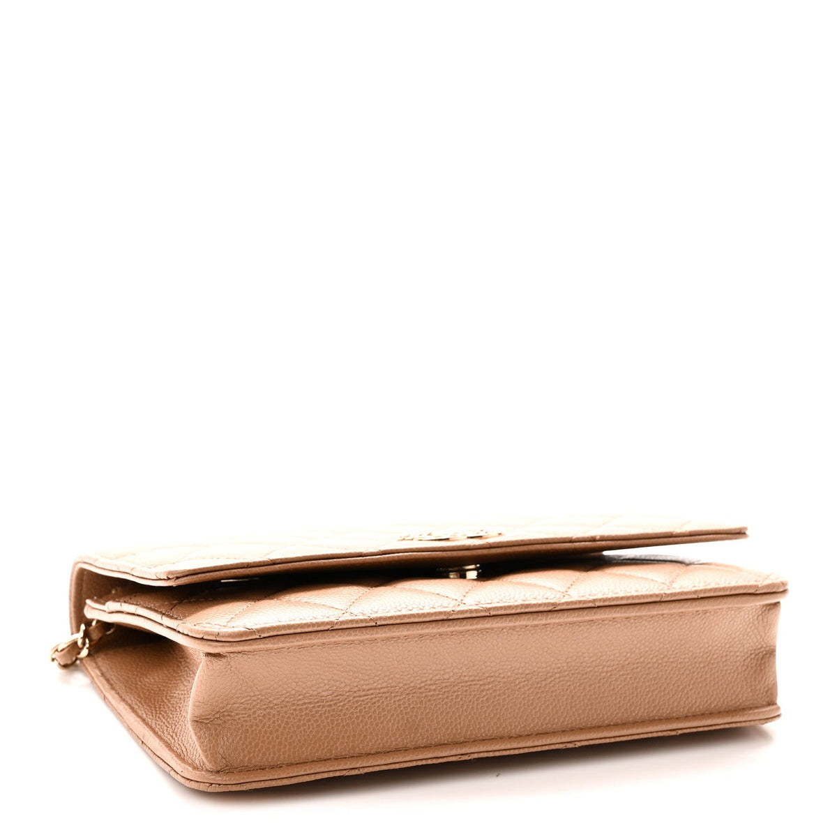 Caviar Quilted Multi Chain Wallet On Chain WOC Beige wholesalehk.shop