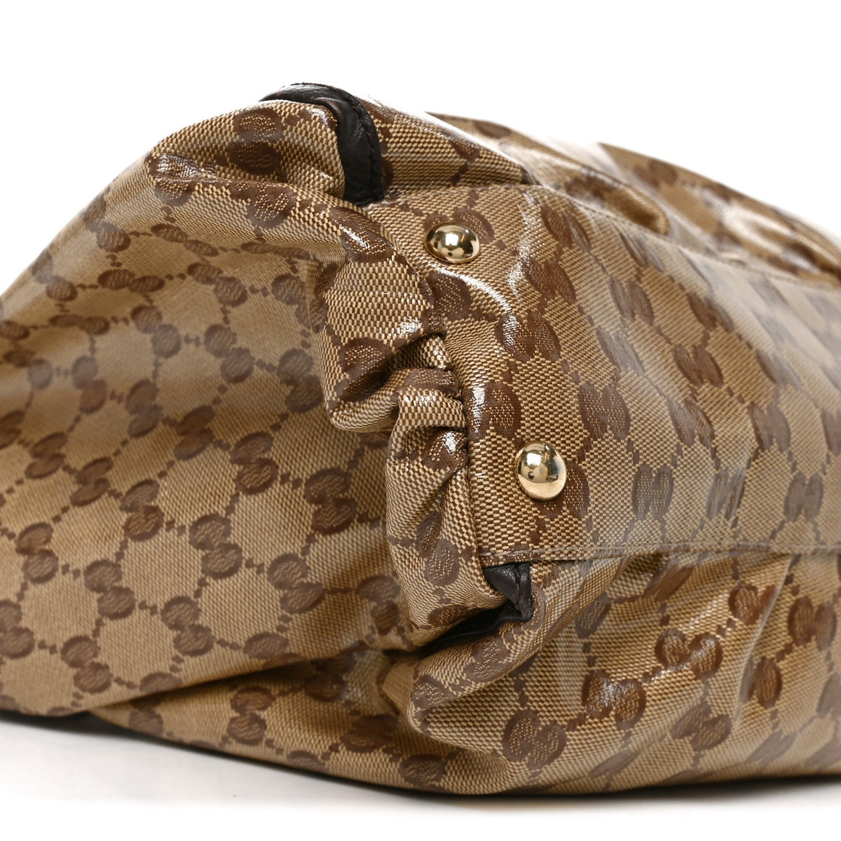 Crystal Monogram Large D Gold Ring Tote Dark Brown wholesalehk.shop