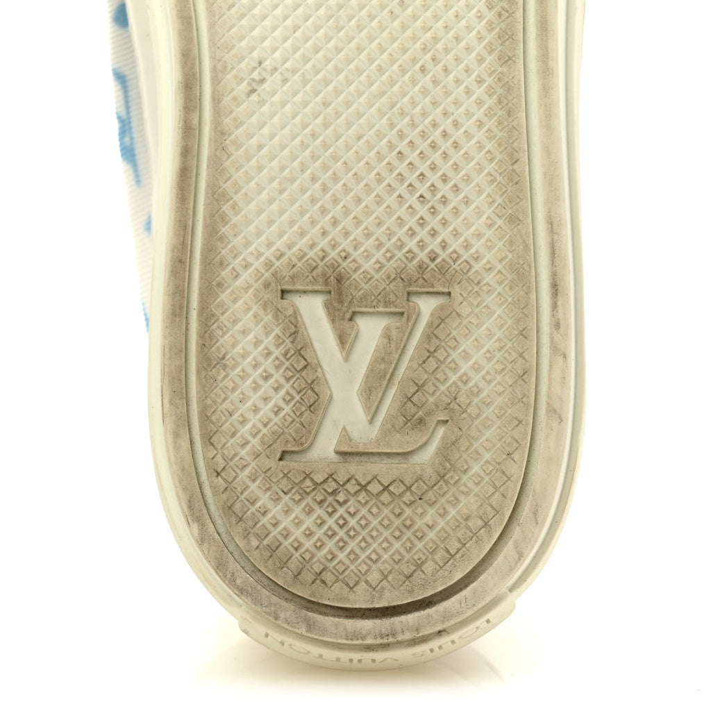 Technical Fabric Calfskin Monogram Stellar Sneakers 35  Blue £¨ Direct shipment via from wholesalehk.shop