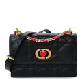 Lambskin Enamel Macrocannage Dioramour Mini Miss Caro Bag Black Red wholesalehk.shop
