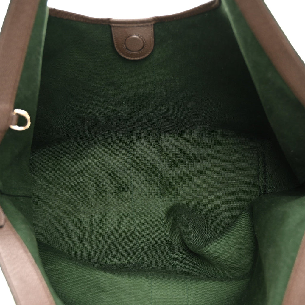 GG Monogram Web Large Giglio Tote Beige Brown wholesalehk.shop