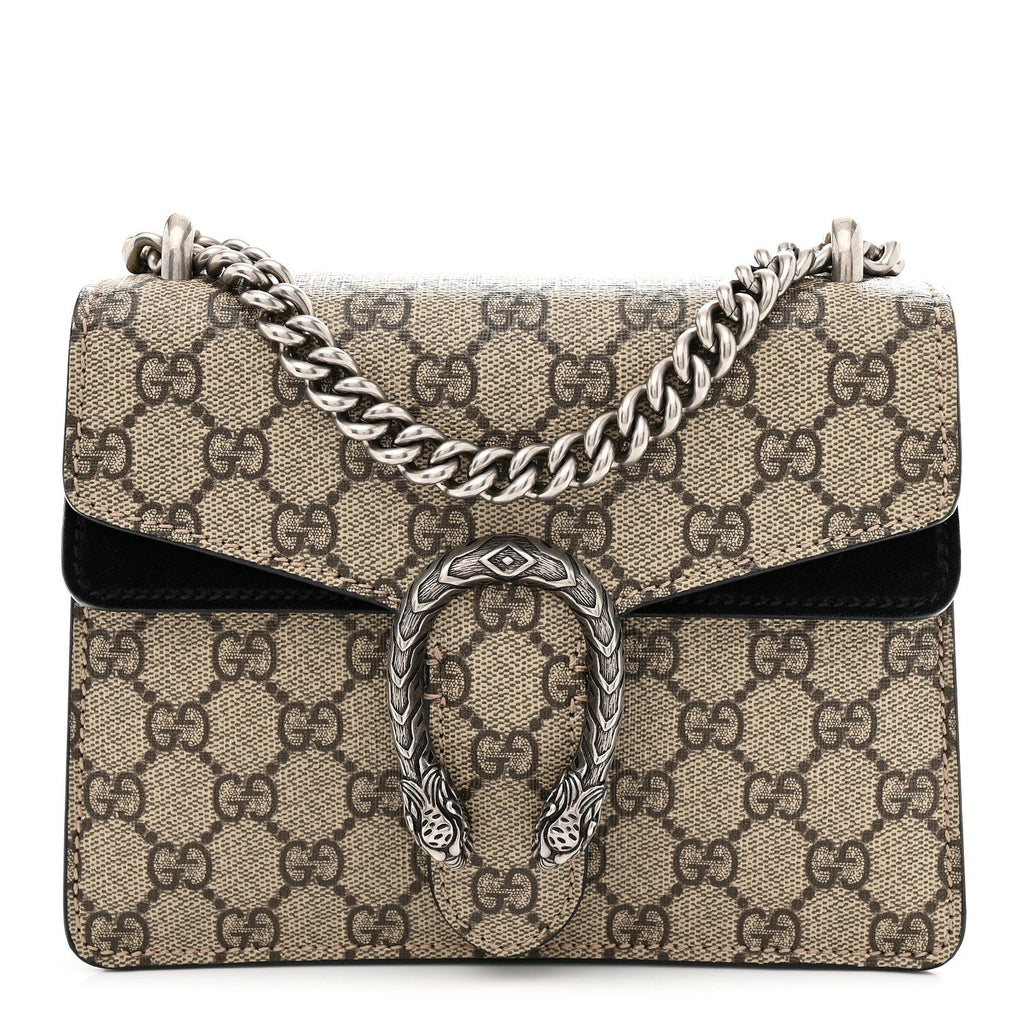GG Supreme Monogram Mini Dionysus Shoulder Bag Black wholesalehk.shop