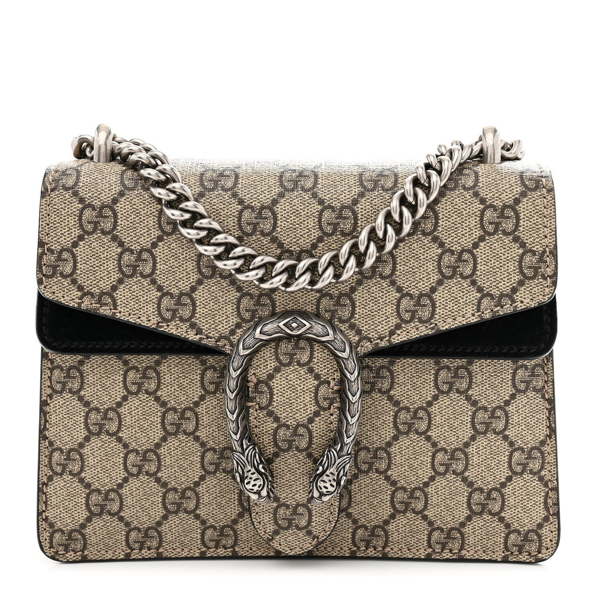 GG Supreme Monogram Mini Dionysus Shoulder Bag Black wholesalehk.shop