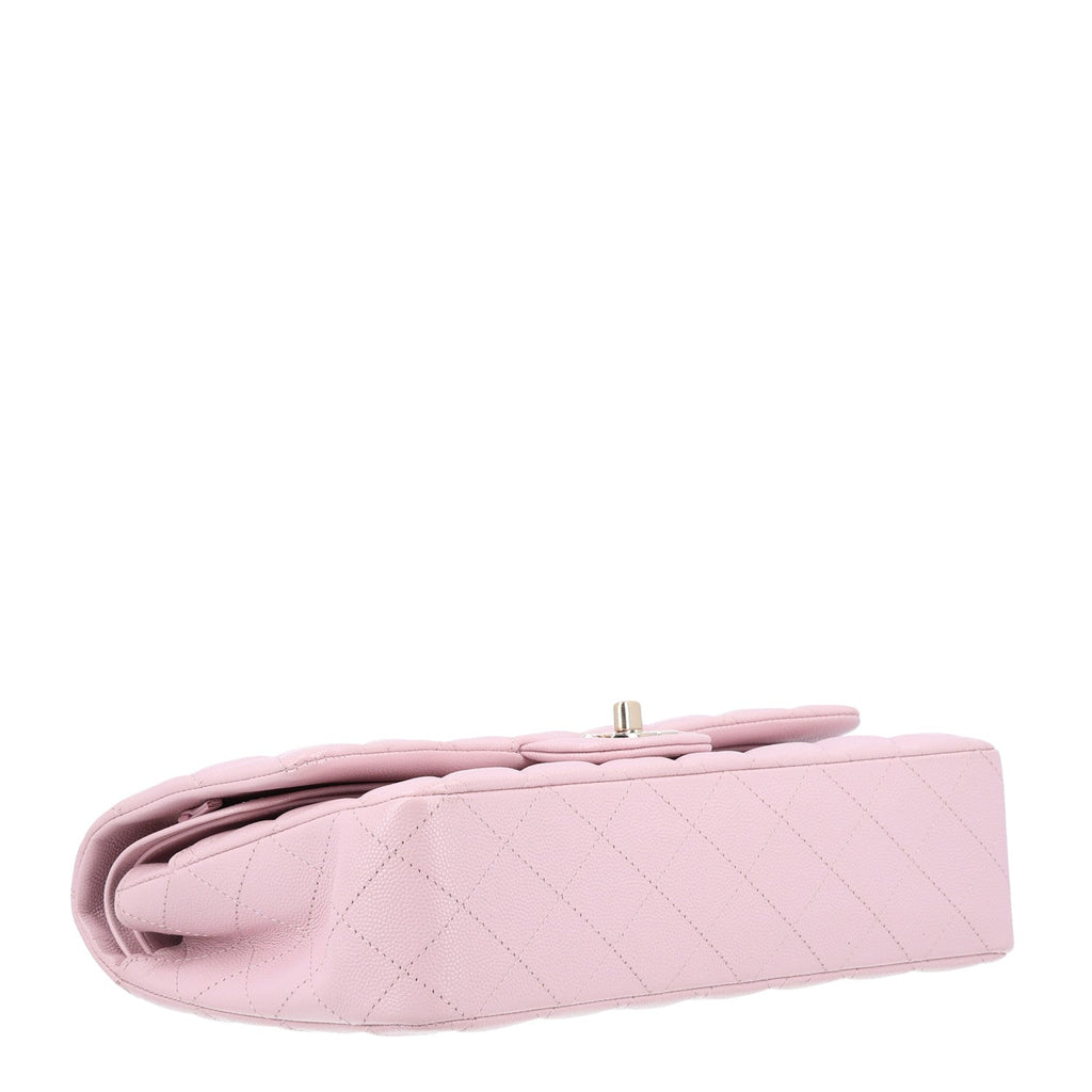 Caviar Quilted Medium Double Flap Light Pink wholesalehk.shop