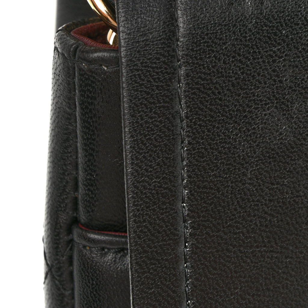 Lambskin Quilted Jumbo Double Flap Black wholesalehk.shop