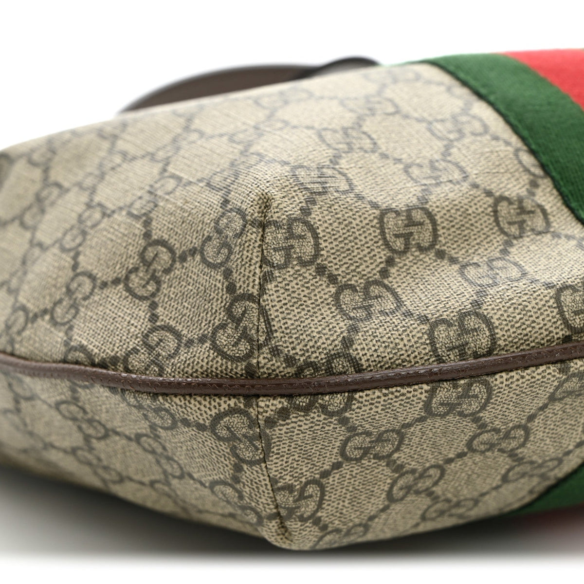 GG Supreme Monogram Web Small Ophidia Half Moon Hobo Brown wholesalehk.shop