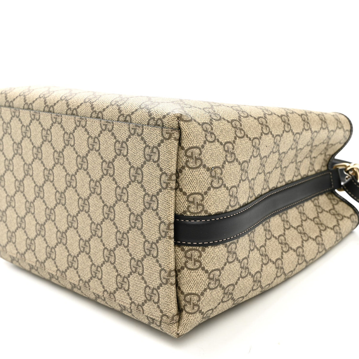 GG Supreme Monogram Medium Emblem Bucket Bag Beige Dark Brown Black wholesalehk.shop