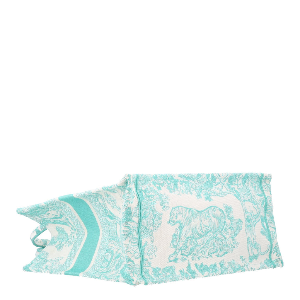 Canvas Embroidered Medium Dioriviera Toile De Jouy Book Tote Aquamarina £¨ Direct shipment via from wholesalehk.shop