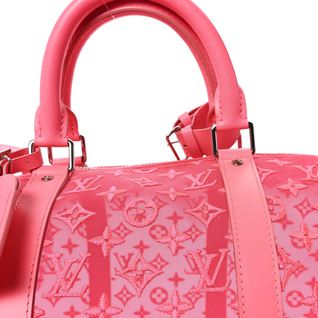 Monogram Fluo See Through Keepall Bandouliere 50 Rose wholesalehk.shop