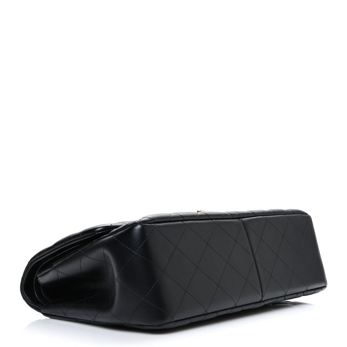 Lambskin Quilted Jumbo Double Flap Black wholesalehk.shop
