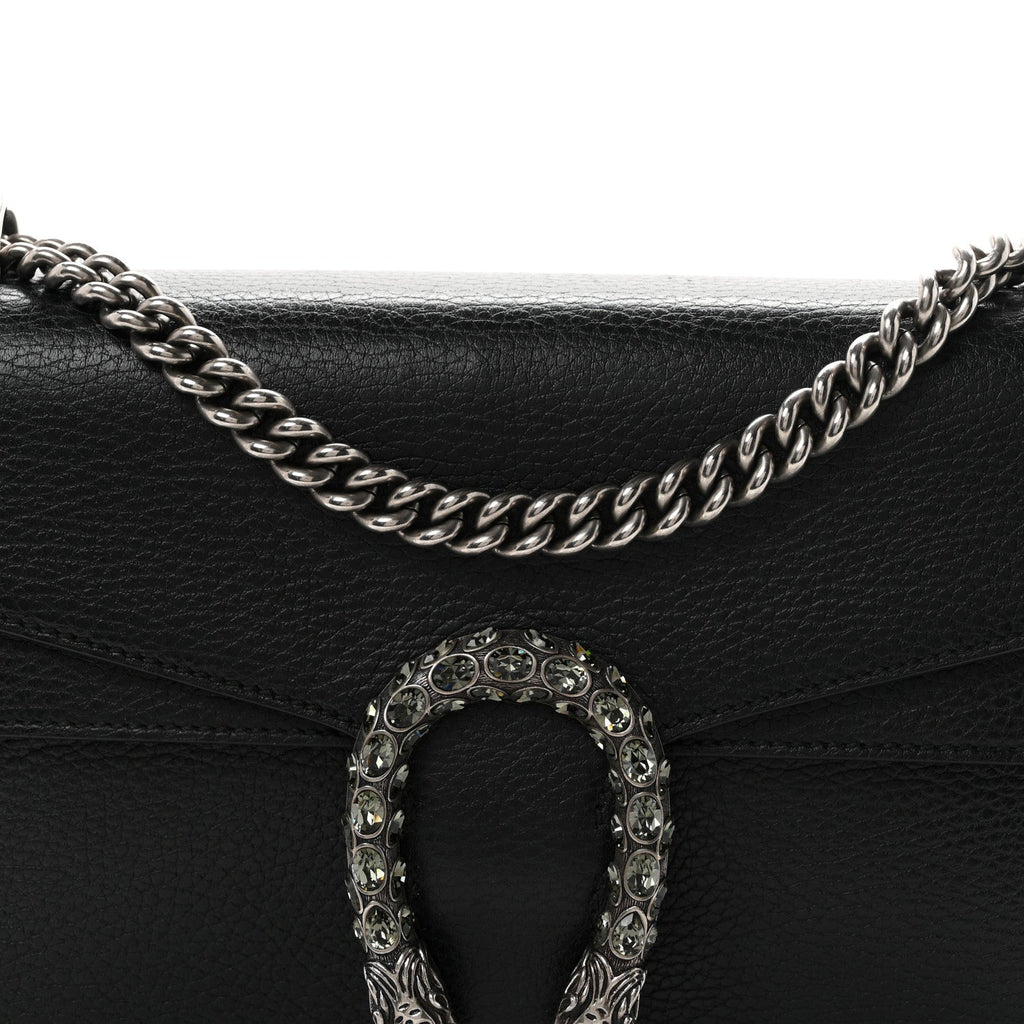 Pebbled Calfskin Small Dionysus Shoulder Bag Black wholesalehk.shop