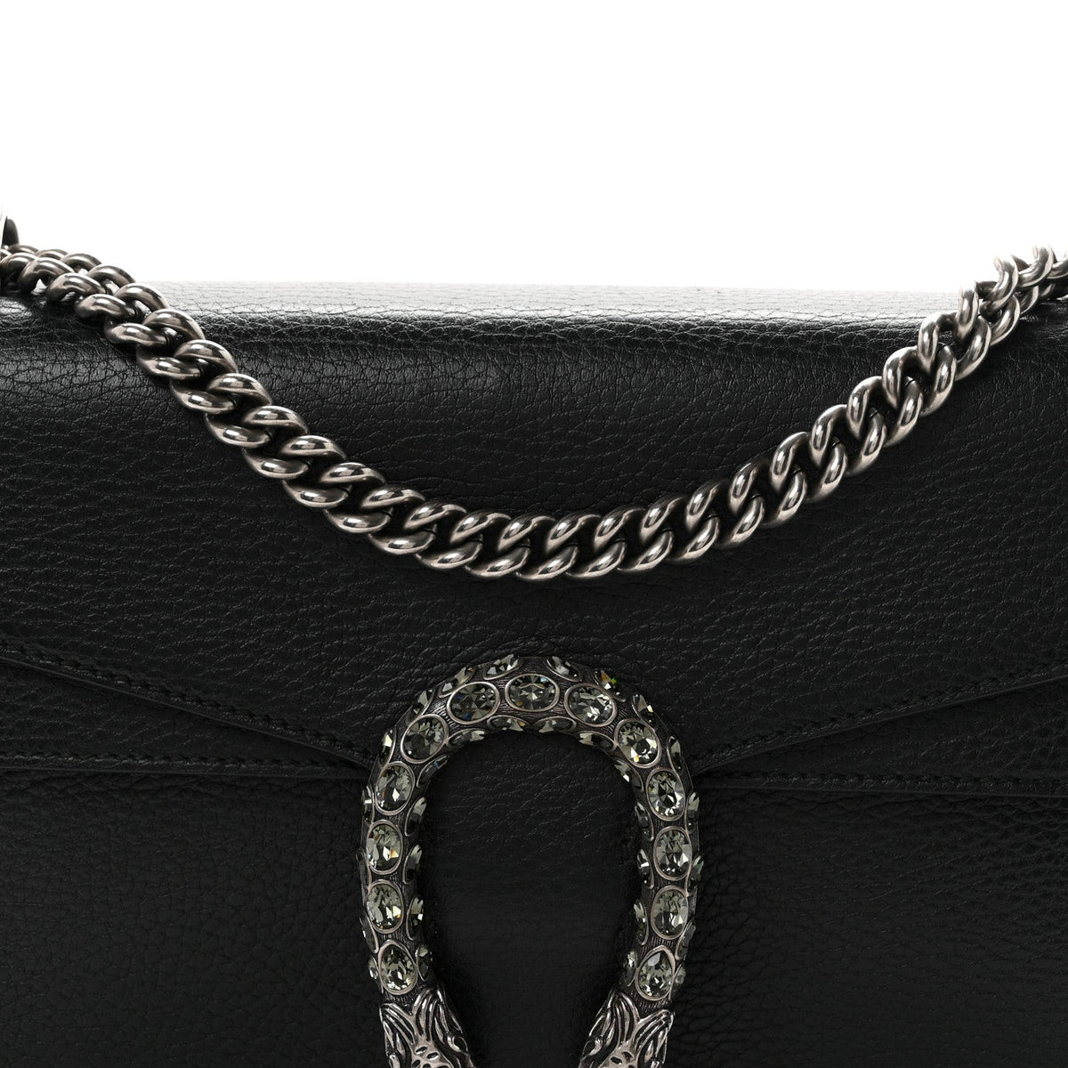 Pebbled Calfskin Small Dionysus Shoulder Bag Black wholesalehk.shop