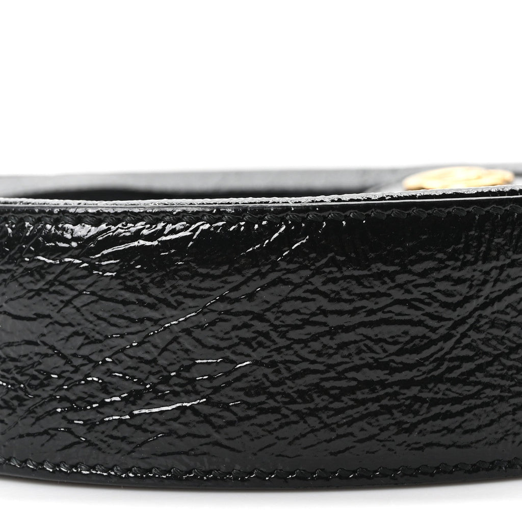 Suede Patent Web Mini Ophidia Round Shoulder Bag Black wholesalehk.shop