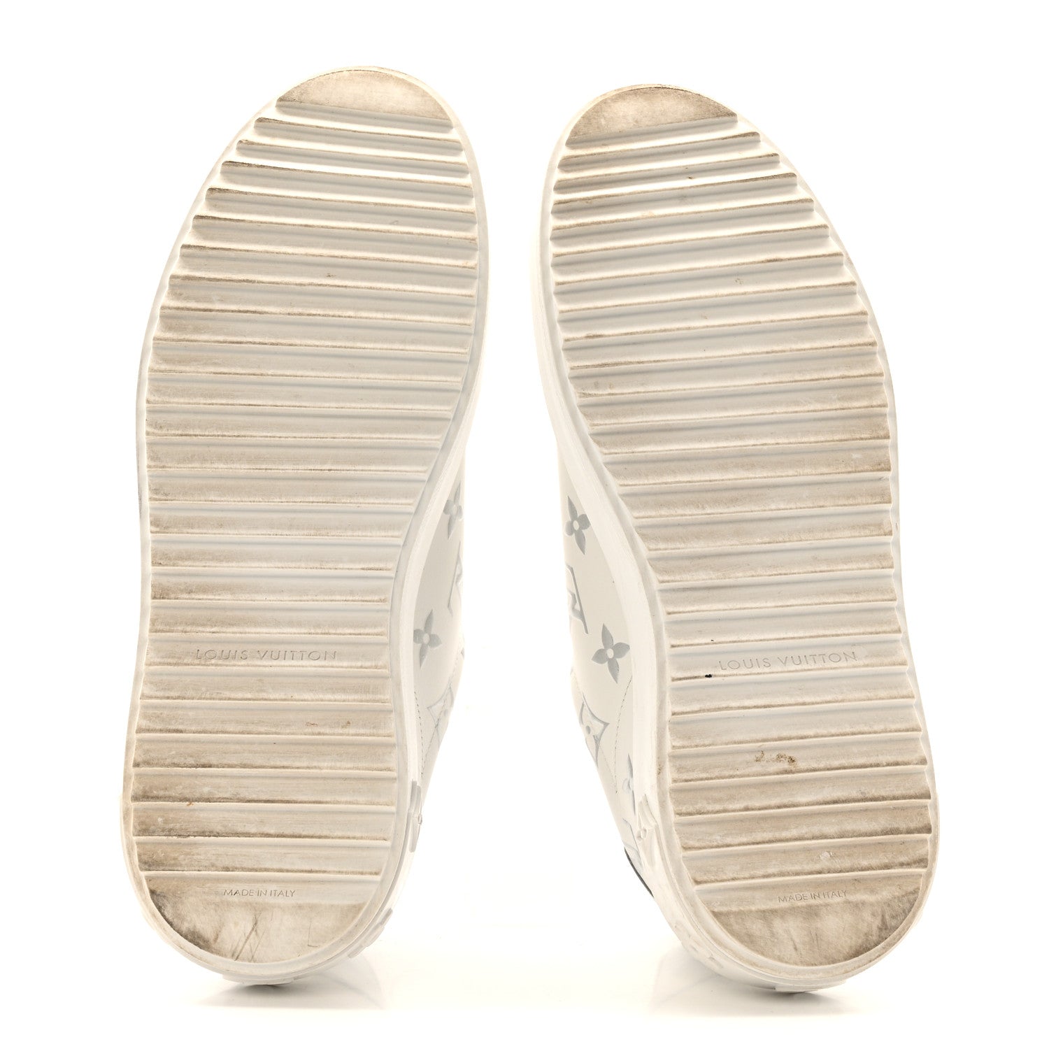 Calfskin Monogram Debossed Time Out Sneakers 38 White Silver £¨ Direct shipment via from wholesalehk.shop