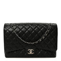 Caviar Quilted Maxi Double Flap Black wholesalehk.shop