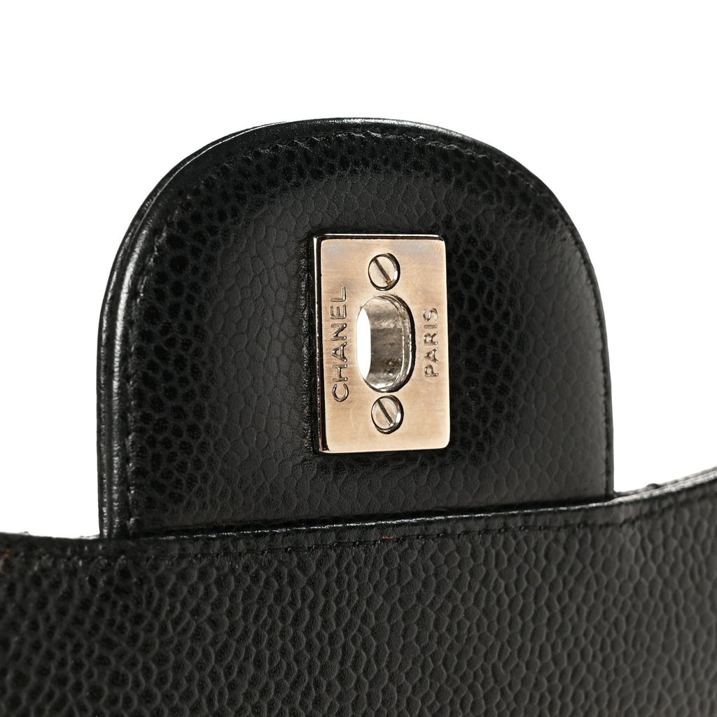 Caviar Quilted Maxi Double Flap Black wholesalehk.shop