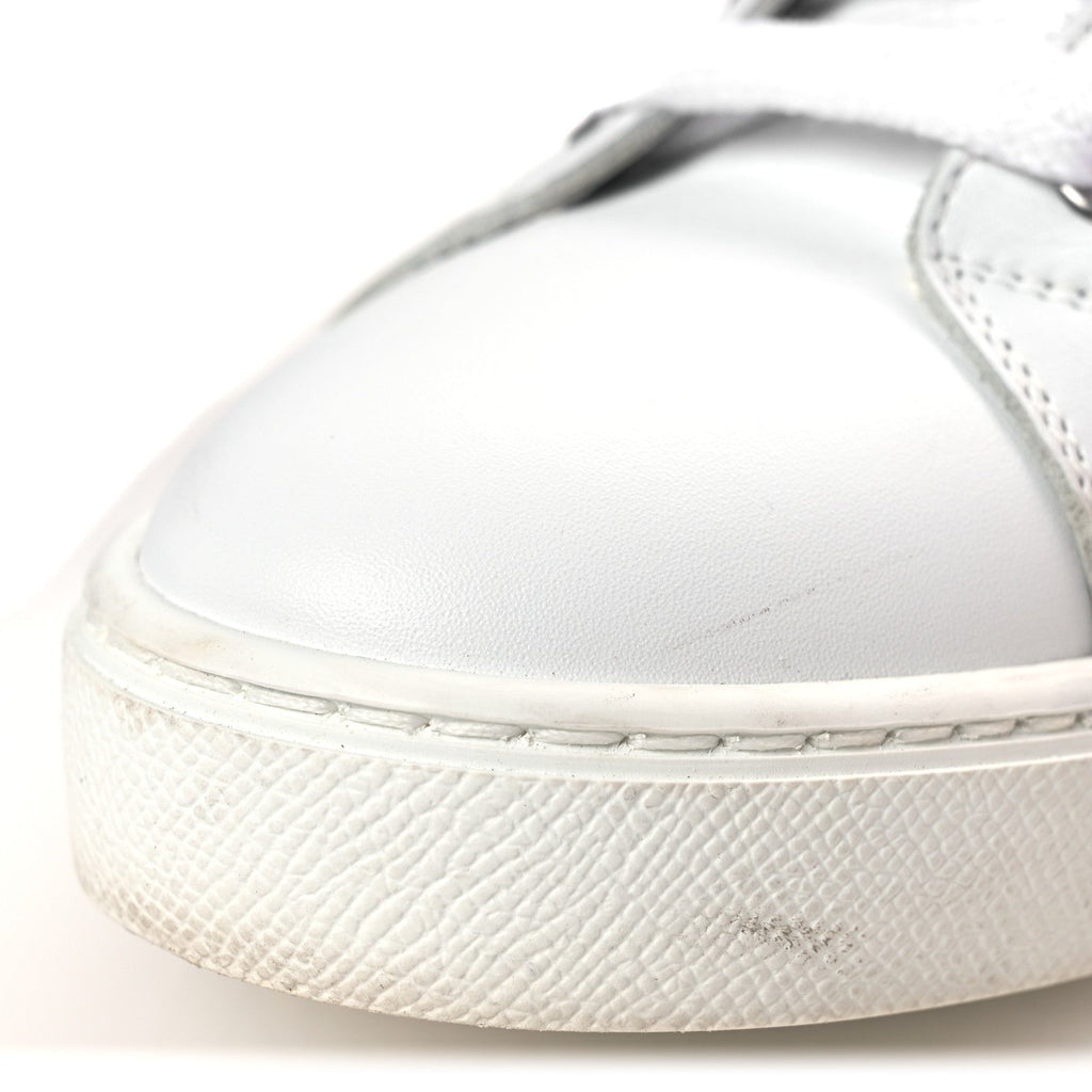 Metallic Calfskin Womens Advantage Sneakers 39.5 White Dore wholesalehk.shop