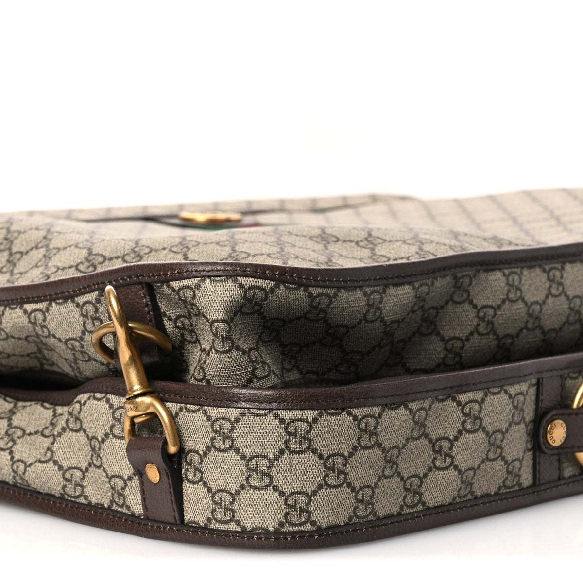 GG Supreme Monogram Textured Dollar Calfskin Web Ophidia Savoy Garment Bag Beige Ebony New Acero wholesalehk.shop