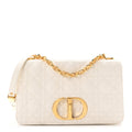 Supple Calfskin Cannage Medium Caro Bag Ivory wholesalehk.shop