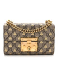 GG Supreme Monogram Bees Small Padlock Shoulder Bag Black £¨ Direct shipment via from wholesalehk.shop