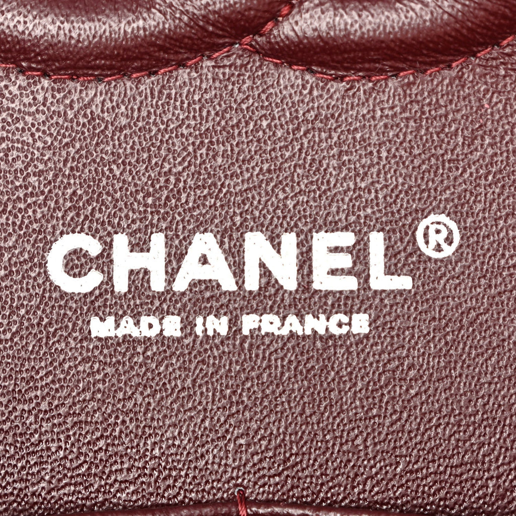 Lambskin Quilted Medium Double Flap  Black wholesalehk.shop