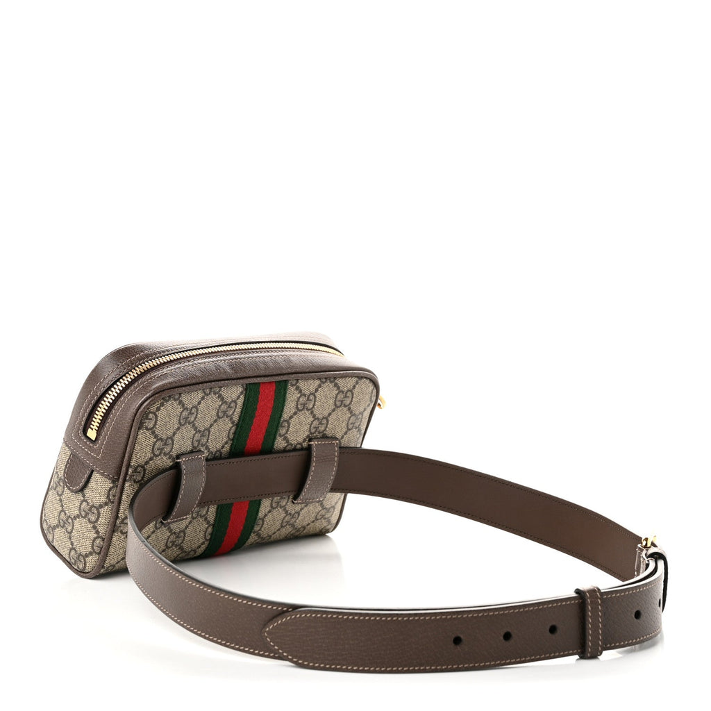 GG Supreme Monogram Web Small Ophidia Belt Bag 95 38 Dark Brown wholesalehk.shop