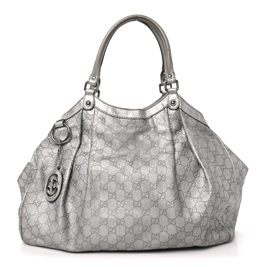 Guccissima Large Sukey Tote Silver £¨ Direct shipment via from wholesalehk.shop