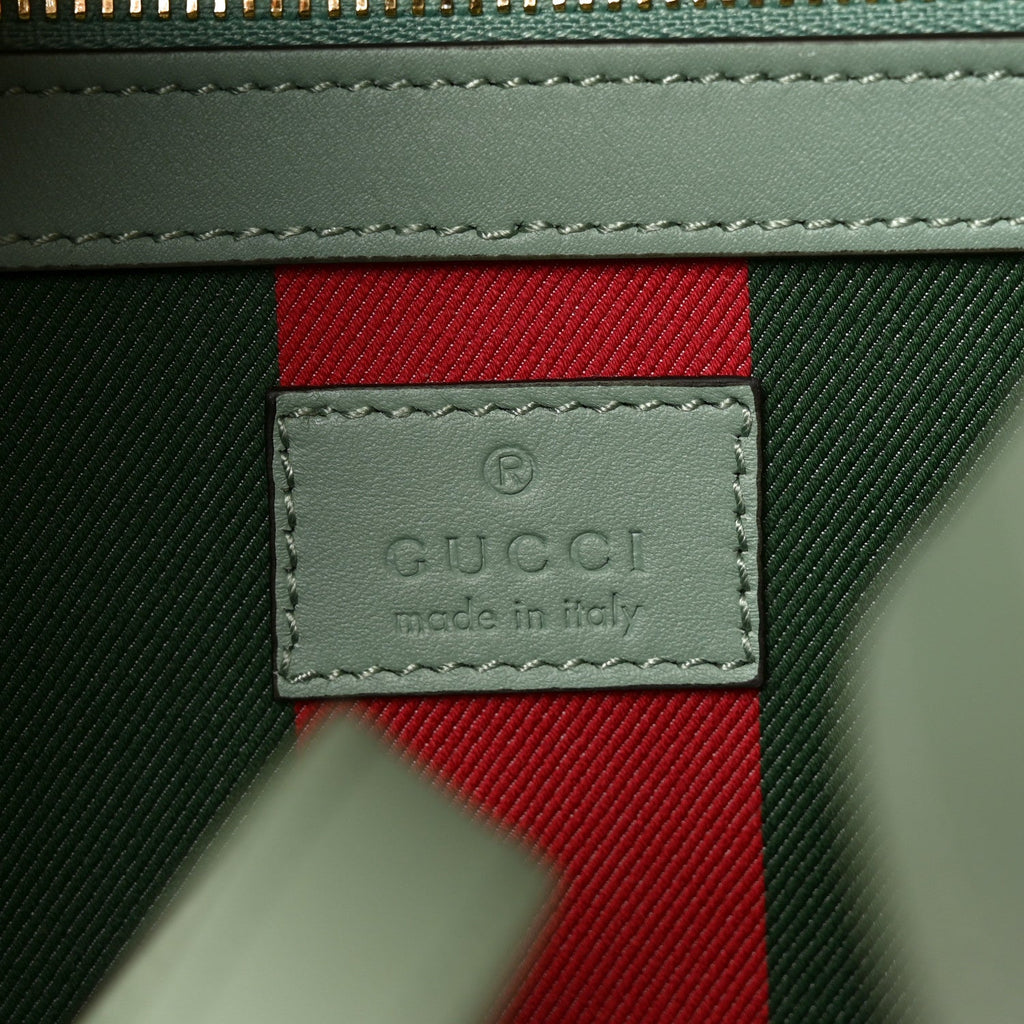 GG Supreme Monogram Emblem Large Tote Bag Sage Green wholesalehk.shop