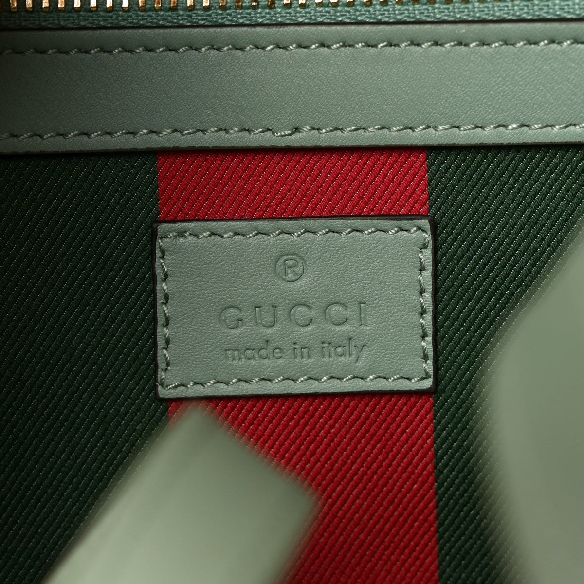 GG Supreme Monogram Emblem Large Tote Bag Sage Green wholesalehk.shop