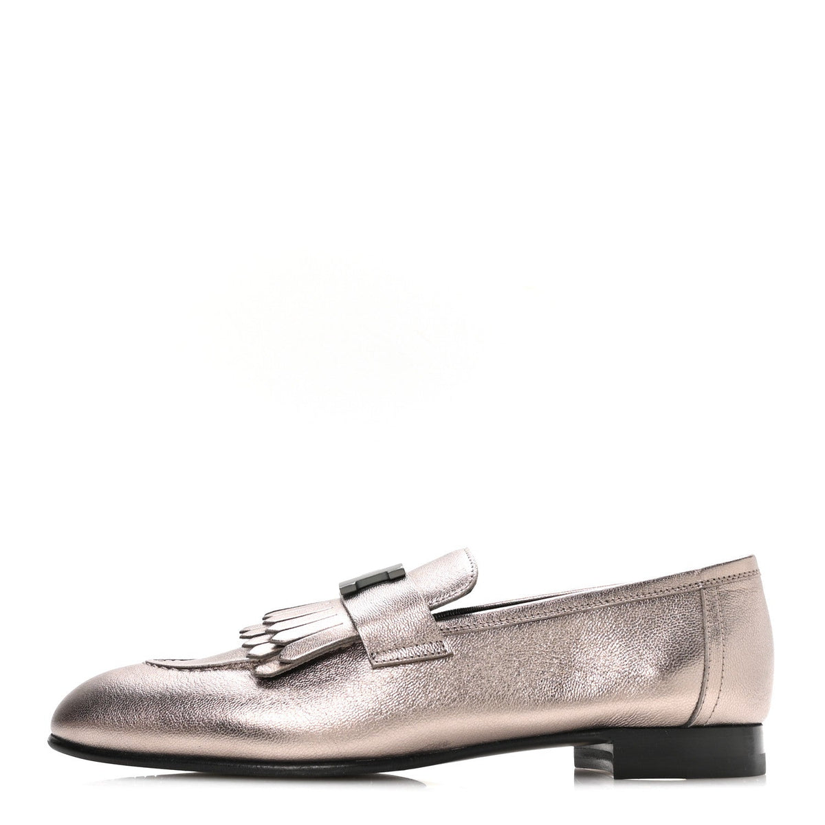 Metallic Goatskin Womens Royal Loafers 37.5 Champagne wholesalehk.shop