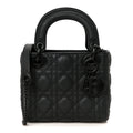 Ultra Matte Calfskin Cannage Mini Lady Dior Black wholesalehk.shop