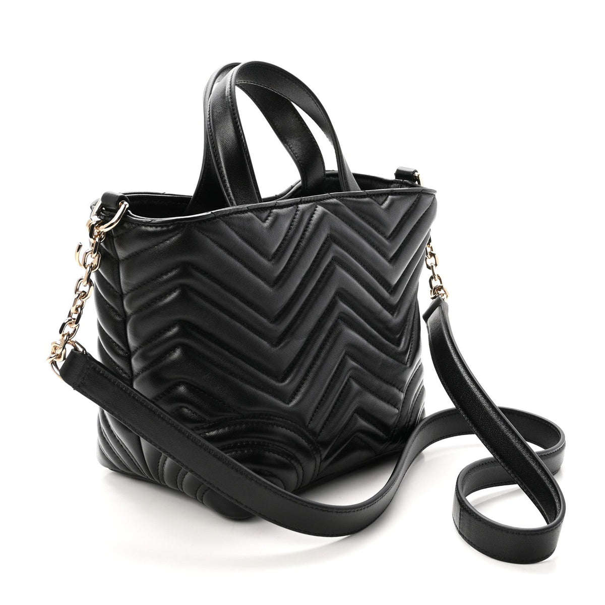 Lambskin Matelasse Small GG Marmont Betty Tote Bag Black wholesalehk.shop