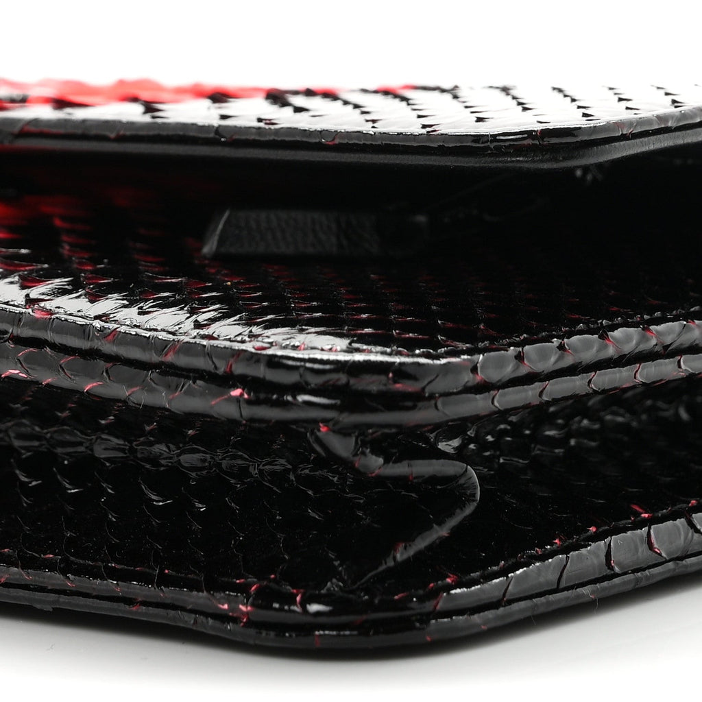 Snakeskin Wallet On Chain WOC Black Red wholesalehk.shop