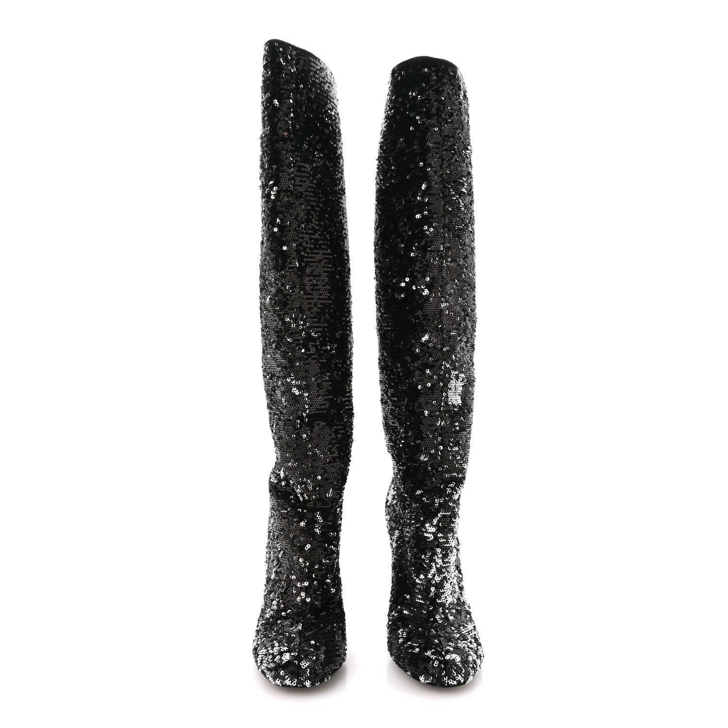 Sequin Donna High Boots 38 Black £¨ Direct shipment via from wholesalehk.shop