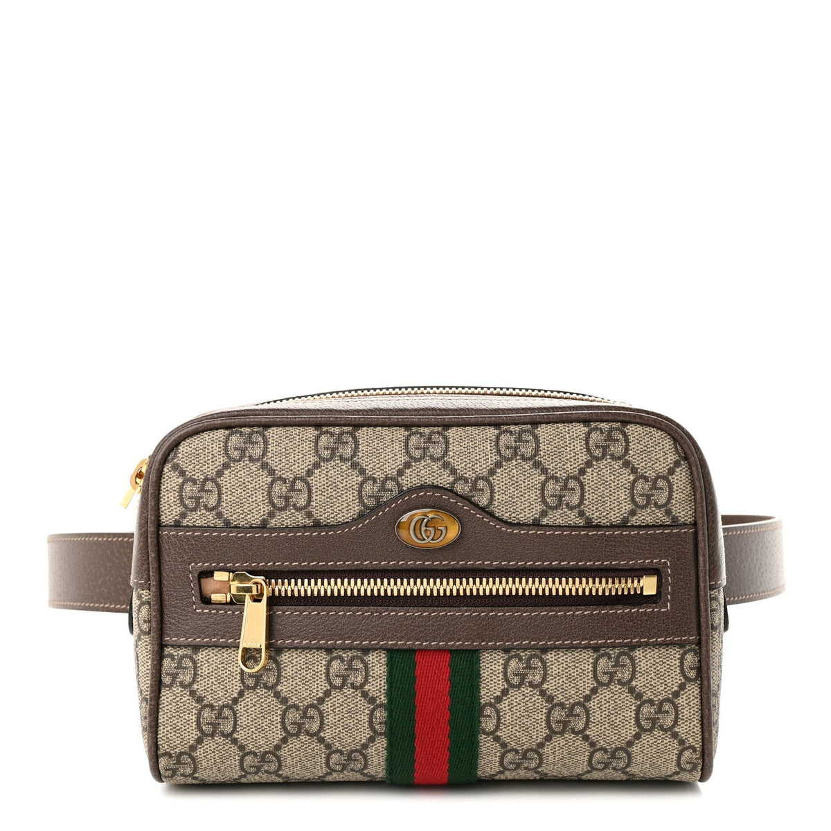 GG Supreme Monogram Web Small Ophidia Belt Bag 95 38 Dark Brown wholesalehk.shop
