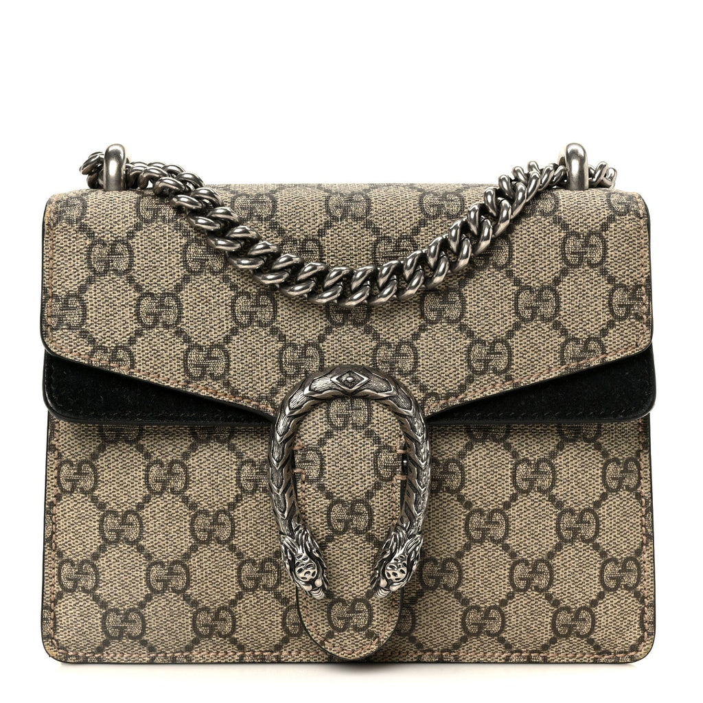GG Supreme Monogram Mini Dionysus Shoulder Bag Black wholesalehk.shop